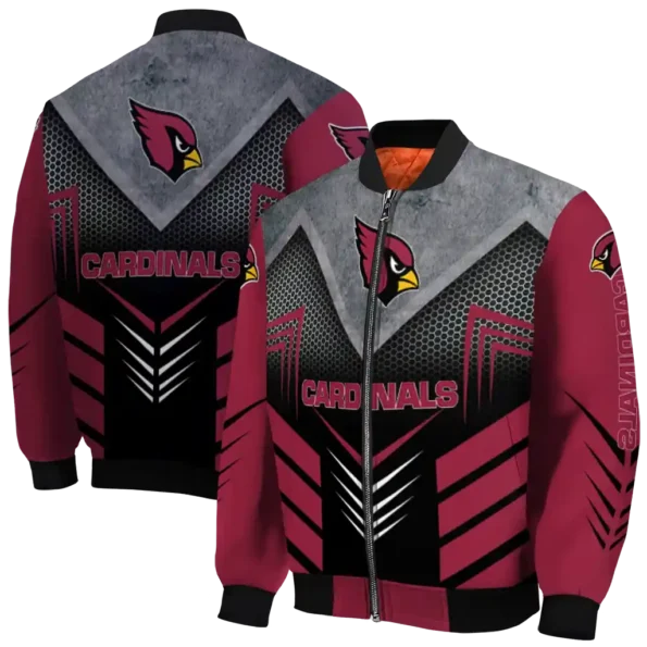 arizona cardinals arrow layer red black bomber jacket fashion forward