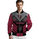 arizona cardinals arrow layer red black bomber jacket best selling