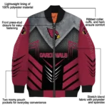 arizona cardinals arrow layer red black bomber jacket best selling