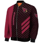 arizona cardinals triple side stripes red black bomber jacket best selling