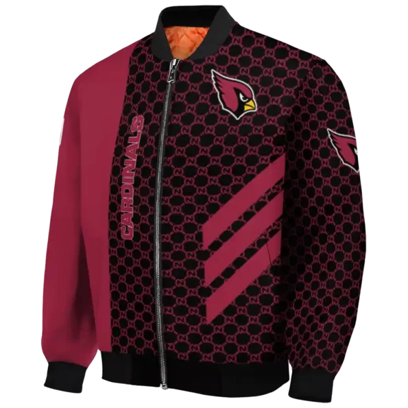 arizona cardinals triple side stripes red black bomber jacket best selling