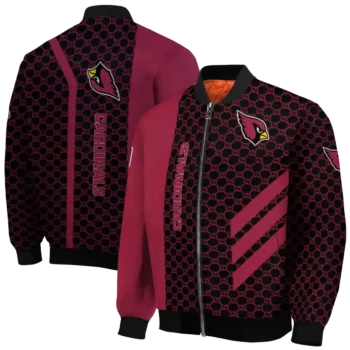 arizona cardinals triple side stripes red black bomber jacket fashion forward