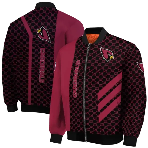 arizona cardinals triple side stripes red black bomber jacket fashion forward