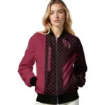 arizona cardinals triple side stripes red black bomber jacket best selling