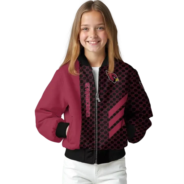 arizona cardinals triple side stripes red black bomber jacket top rated