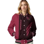 arizona cardinals triple side stripes red black varsity jacket best selling.webp