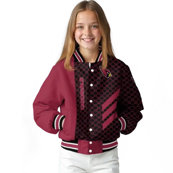arizona cardinals triple side stripes red black varsity jacket top rated.webp
