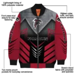atlanta falcons arrow layer red black bomber jacket best selling