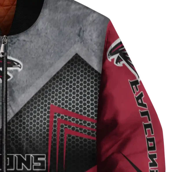 atlanta falcons arrow layer red black bomber jacket premium grade