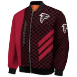 atlanta falcons triple side stripes red black bomber jacket best selling