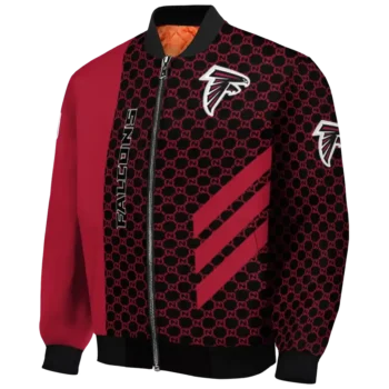 atlanta falcons triple side stripes red black bomber jacket best selling