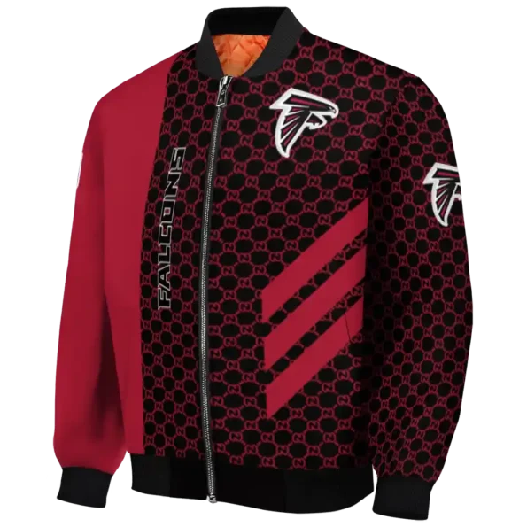 atlanta falcons triple side stripes red black bomber jacket best selling