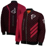 atlanta falcons triple side stripes red black bomber jacket best selling