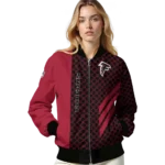 atlanta falcons triple side stripes red black bomber jacket best selling