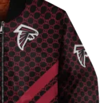 atlanta falcons triple side stripes red black bomber jacket best selling