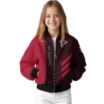 atlanta falcons triple side stripes red black bomber jacket best selling