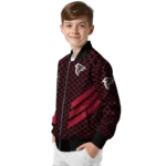 atlanta falcons triple side stripes red black bomber jacket best selling
