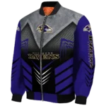 baltimore ravens arrow layer purple black bomber jacket best selling