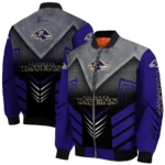 baltimore ravens arrow layer purple black bomber jacket best selling