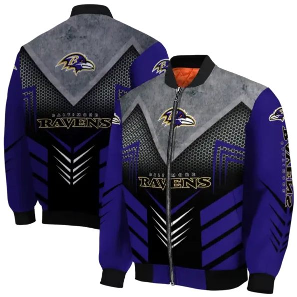 baltimore ravens arrow layer purple black bomber jacket fashion forward