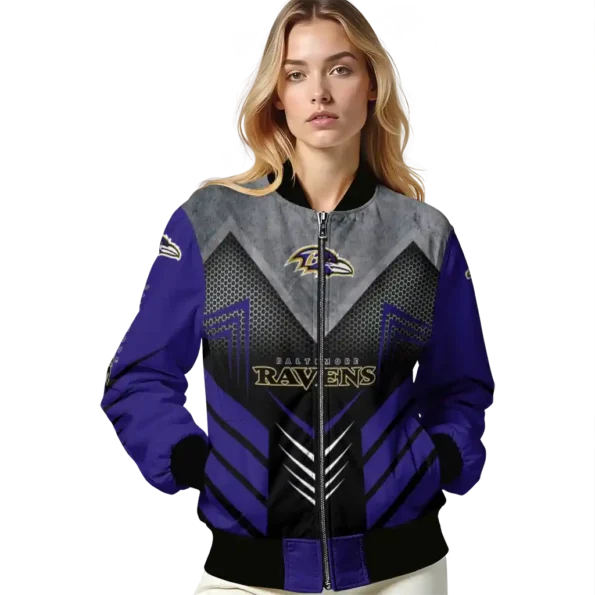 baltimore ravens arrow layer purple black bomber jacket latest model