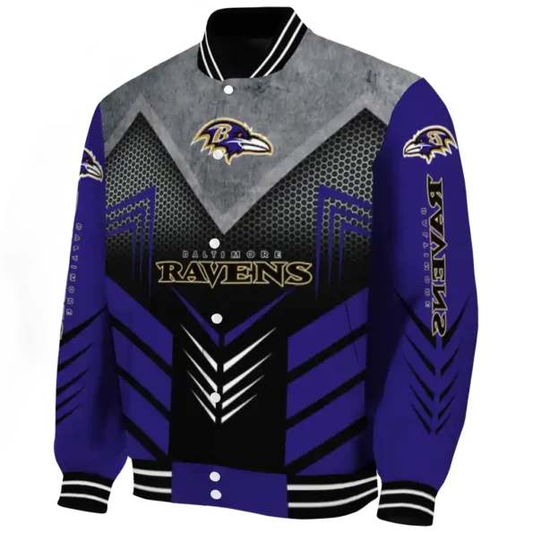 baltimore ravens arrow layer purple black varsity jacket best selling.webp