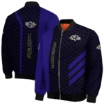 baltimore ravens triple side stripes purple black bomber jacket best selling