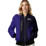 baltimore ravens triple side stripes purple black bomber jacket best selling