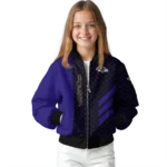 baltimore ravens triple side stripes purple black bomber jacket best selling
