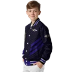 baltimore ravens triple side stripes purple black varsity jacket best selling.webp