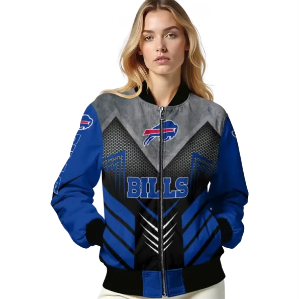 buffalo bills arrow layer blue black bomber jacket latest model