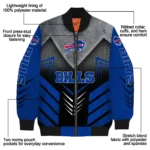buffalo bills arrow layer blue black bomber jacket best selling