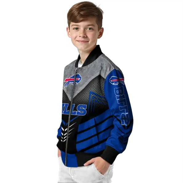 buffalo bills arrow layer blue black bomber jacket trendy