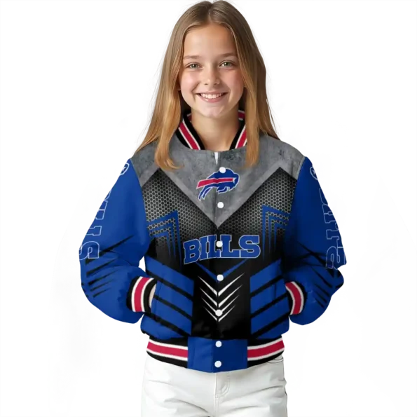 buffalo bills arrow layer blue black varsity jacket top rated.webp