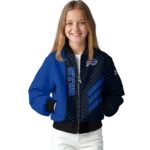 buffalo bills triple side stripes blue black bomber jacket best selling