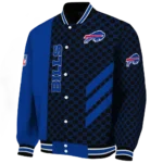 buffalo bills triple side stripes blue black varsity jacket best selling.webp