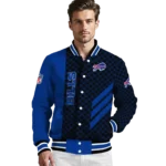 buffalo bills triple side stripes blue black varsity jacket best selling.webp