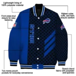 buffalo bills triple side stripes blue black varsity jacket best selling.webp
