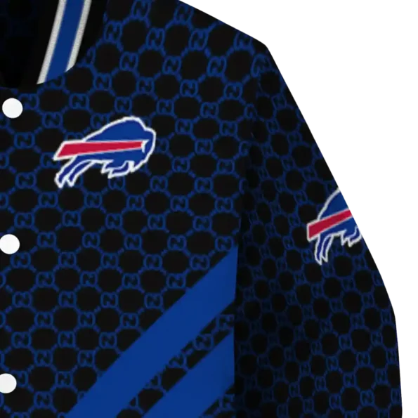 buffalo bills triple side stripes blue black varsity jacket premium grade.webp