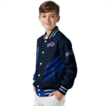 buffalo bills triple side stripes blue black varsity jacket best selling.webp