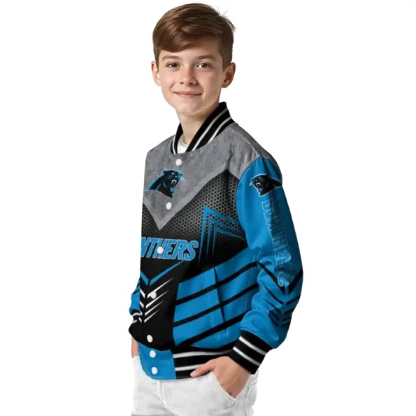 carolina panthers arrow layer blue black varsity jacket trendy.webp