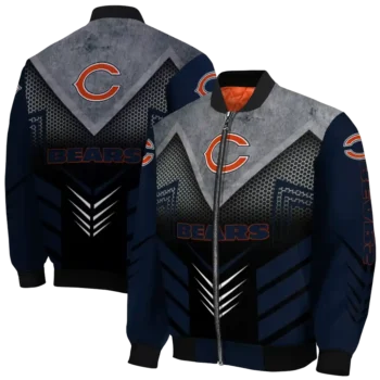 chicago bears arrow layer blue black bomber jacket fashion forward