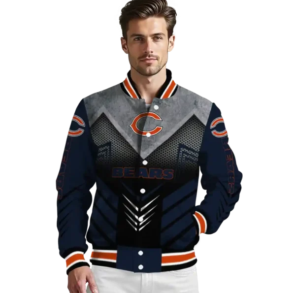 chicago bears arrow layer blue black varsity jacket high quality.webp