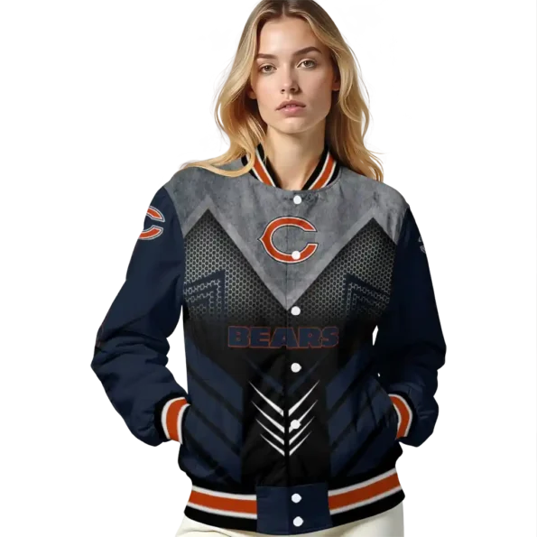 chicago bears arrow layer blue black varsity jacket latest model.webp