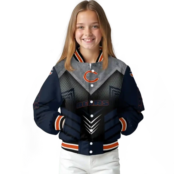 chicago bears arrow layer blue black varsity jacket top rated.webp