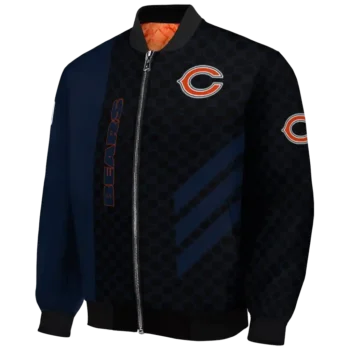 chicago bears triple side stripes blue black bomber jacket best selling