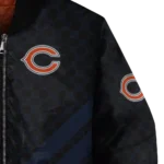 chicago bears triple side stripes blue black bomber jacket best selling