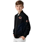 chicago bears triple side stripes blue black bomber jacket best selling