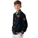chicago bears triple side stripes blue black varsity jacket best selling.webp