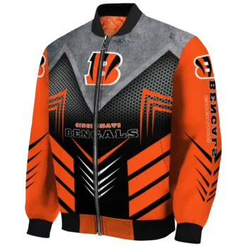 cincinnati bengals arrow layer orange black bomber jacket best selling